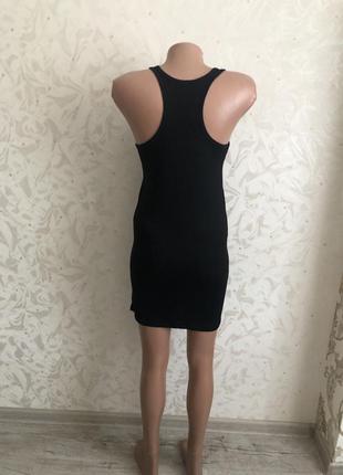 Майка удлиненная платье можно чехол черная борцовка