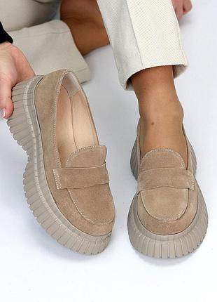 Лоферы на утолщенной подошве "washin"