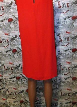 Эффектное красное-яркое платье с оборкой от киры пластининой6 фото