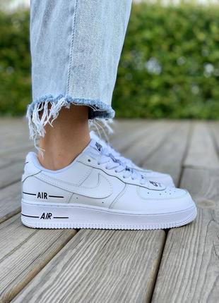 Акция женские кроссовки nike air force 1 low double air «white black’