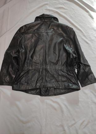 Стильная винтажная оверсайз куртка косуха из натуральной кожи2 фото