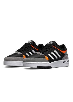 Чоловічі кросівки adidas originals drop step black grey orange #адидас7 фото