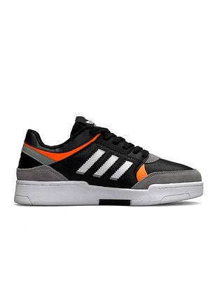 Чоловічі кросівки adidas originals drop step black grey orange #адидас4 фото