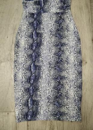 Платье в змеиный принт (питон) на тонких бретельках missguided, р.xs-s7 фото