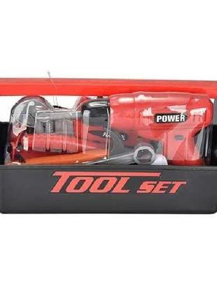 Игровой набор tool set инструменты 8 предметов black and red (95120)3 фото