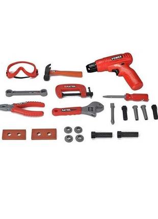 Ігровий набір tool set інструменти 8 предметів black and red (95120)1 фото