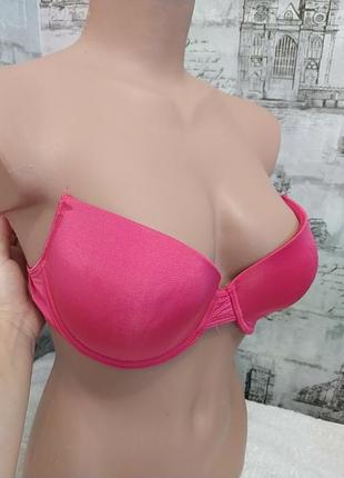 Бюстгальтер рожевий гладкий тонка чашка
