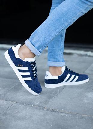 Adidas gazelle dark blue ❤️36рр-45рр❤️ кроссовки мужские адедас газель, кроссовки мужское адедас, кроссовки адедас женские3 фото