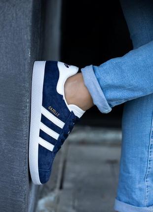 Adidas gazelle dark blue ❤️36рр-45рр❤️ кроссовки мужские адедас газель, кроссовки мужское адедас, кроссовки адедас женские7 фото