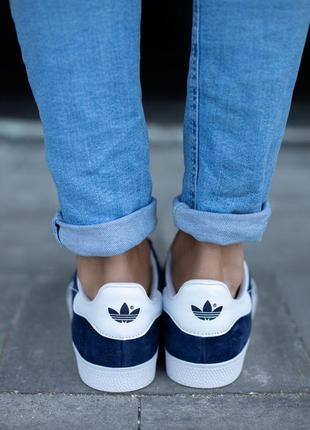 Adidas gazelle dark blue ❤️36рр-45рр❤️ кроссовки мужские адедас газель, кроссовки мужское адедас, кроссовки адедас женские5 фото