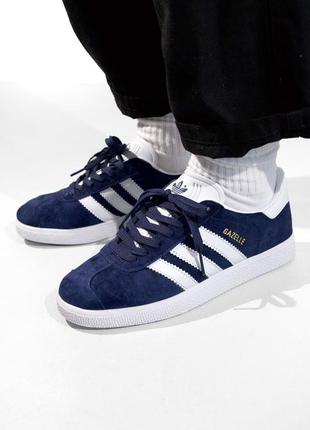 Adidas gazelle dark blue ❤️36рр-45рр❤️ кроссовки мужские адедас газель, кроссовки мужское адедас, кроссовки адедас женские8 фото