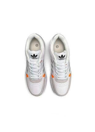 Мужские кроссовки adidas originals drop step white gray orange