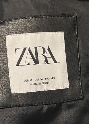 Кожаная куртка косуха оверсайз экокожа унисекс zara в стиле saint laurent4 фото