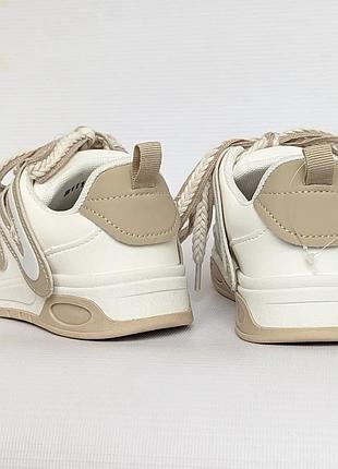 Кроссовки бежевые,белые,шузы детские, демисезонные кроссовки, размер 27,28,30,31,32