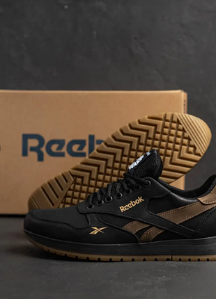 Чоловічі шкіряні кросівки rbk  r-03ч/р