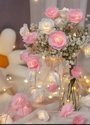 Гирлянда из роз для свадьбы, романтики1 фото