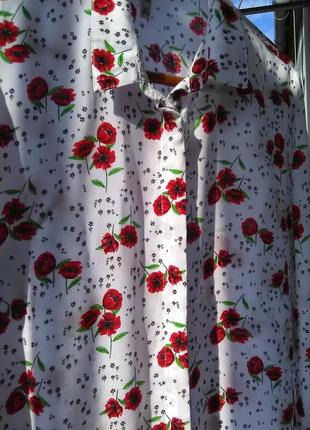 Шикарная рубашка в маки stradivarius