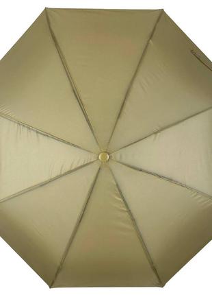 Женский однотонный зонт полуавтомат на 8 спиц от toprain бежевый 0102-65 фото