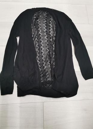 Красива жіноча кофта кардиган з мереживною спинкою