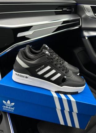 Чоловічі кросівки adidas originals drop step black gray white