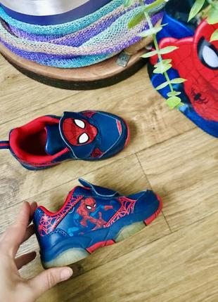Кроссовки 15,5 см марвел человек паук marvel spiderman с подсветкой,  для мальчика8 фото