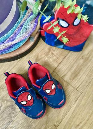 Кроссовки 15,5 см марвел человек паук marvel spiderman с подсветкой,  для мальчика