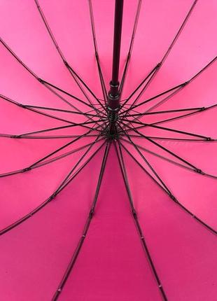 Женский зонт-трость хамелеон на 16 спиц полуавтомат от toprain розовый 01002-106 фото