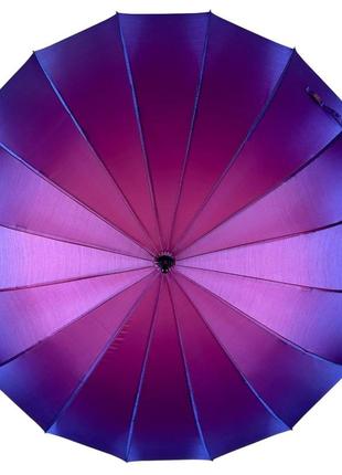 Женский зонт-трость хамелеон на 16 спиц полуавтомат от toprain розовый 01002-104 фото
