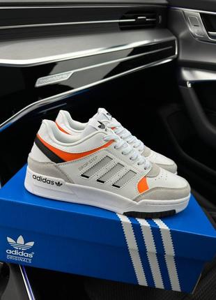 Мужские кроссовки adidas originals drop step gray white orange