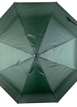 Женский однотонный зонт полуавтомат на 8 спиц от toprain зеленый 0102-14 фото
