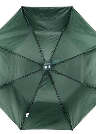 Женский однотонный зонт полуавтомат на 8 спиц от toprain зеленый 0102-15 фото
