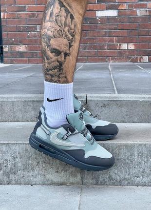 Мужские кроссовки travis scott x nike air max 1 «dusty sage’