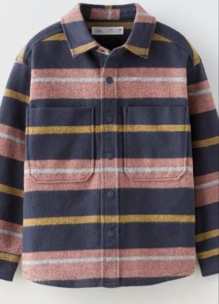 Суперовая верхняя рубашка"zara"на мальчика р.164 новая коллекция