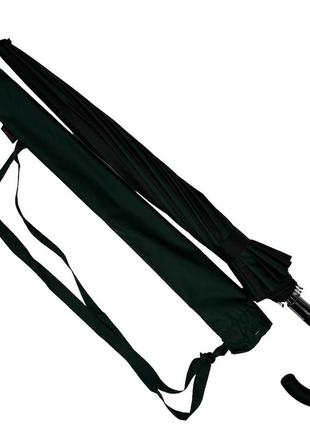 Жіноча парасолька-тростина на 16 спиць із контрастними секторами напівавтомат від фірми toprain зелений 0616-82 фото