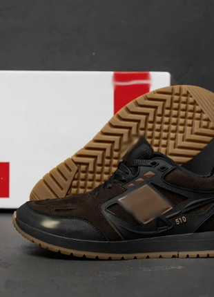 Мужские кожаные кроссовки clasic brown nb5 кор