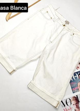 Шорты женские белого цвета бермуды джинсовые от бренда casa blanca 44