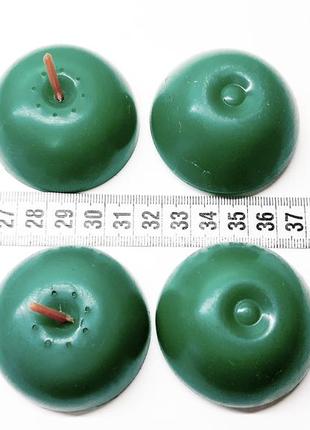 Набор для специй из ссср, зеленые помидоры 5 см-5 см, б-у набор пластик, для соли, перца2 фото