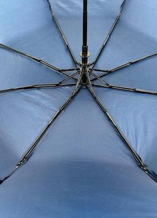 Женский однотонный зонт полуавтомат на 8 спиц от toprain темно-синий 0102-125 фото
