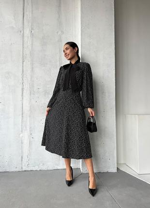 Романтична жіноча сукня горошек⚫⚪