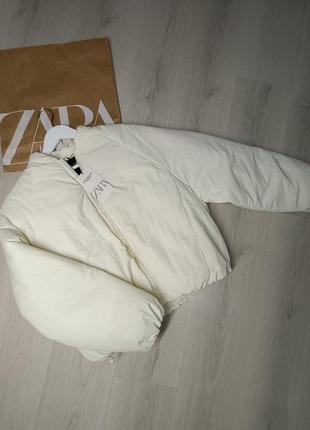 Водоотталкивающая куртка zara бомбер утеплен