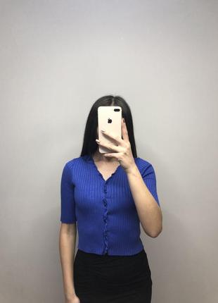 Синя кофта топ