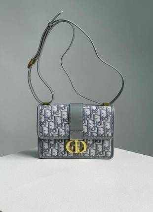 Жіноча сумка 30 montaigne chain bag grey dior oblique jacquard2 фото