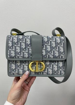 Жіноча сумка 30 montaigne chain bag grey dior oblique jacquard6 фото