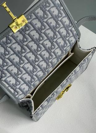 Жіноча сумка 30 montaigne chain bag grey dior oblique jacquard8 фото