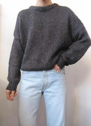 Шерстяний светр хакі джемпер шерсть пуловер реглан лонгслів кофта зелена4 фото