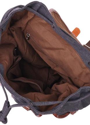 Текстильный рюкзак vintage 22151 черный4 фото