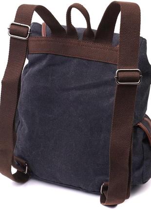 Текстильный рюкзак vintage 22151 черный2 фото