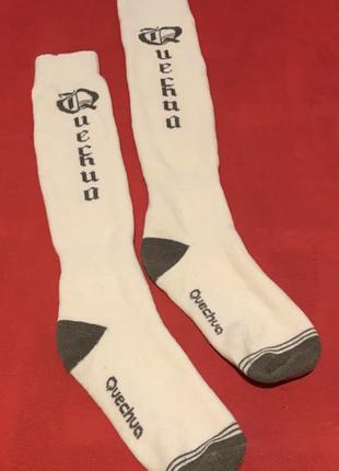 Термо носки quechua из мериносовой шерсти высокие гольфы р.38-40