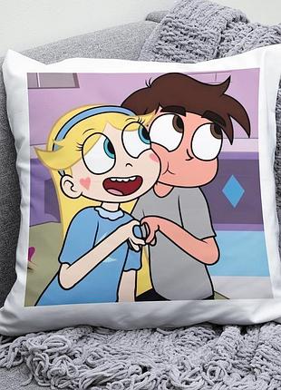 Декоративна подушка плюшева подарунок з принтом стар проти сил зла star vs the forces of evil