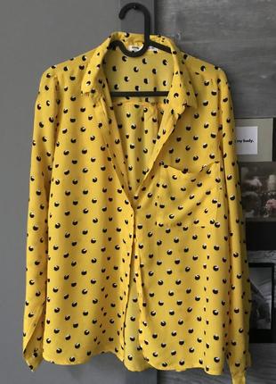 Женская блузка / блузка / желтая рубашка1 фото